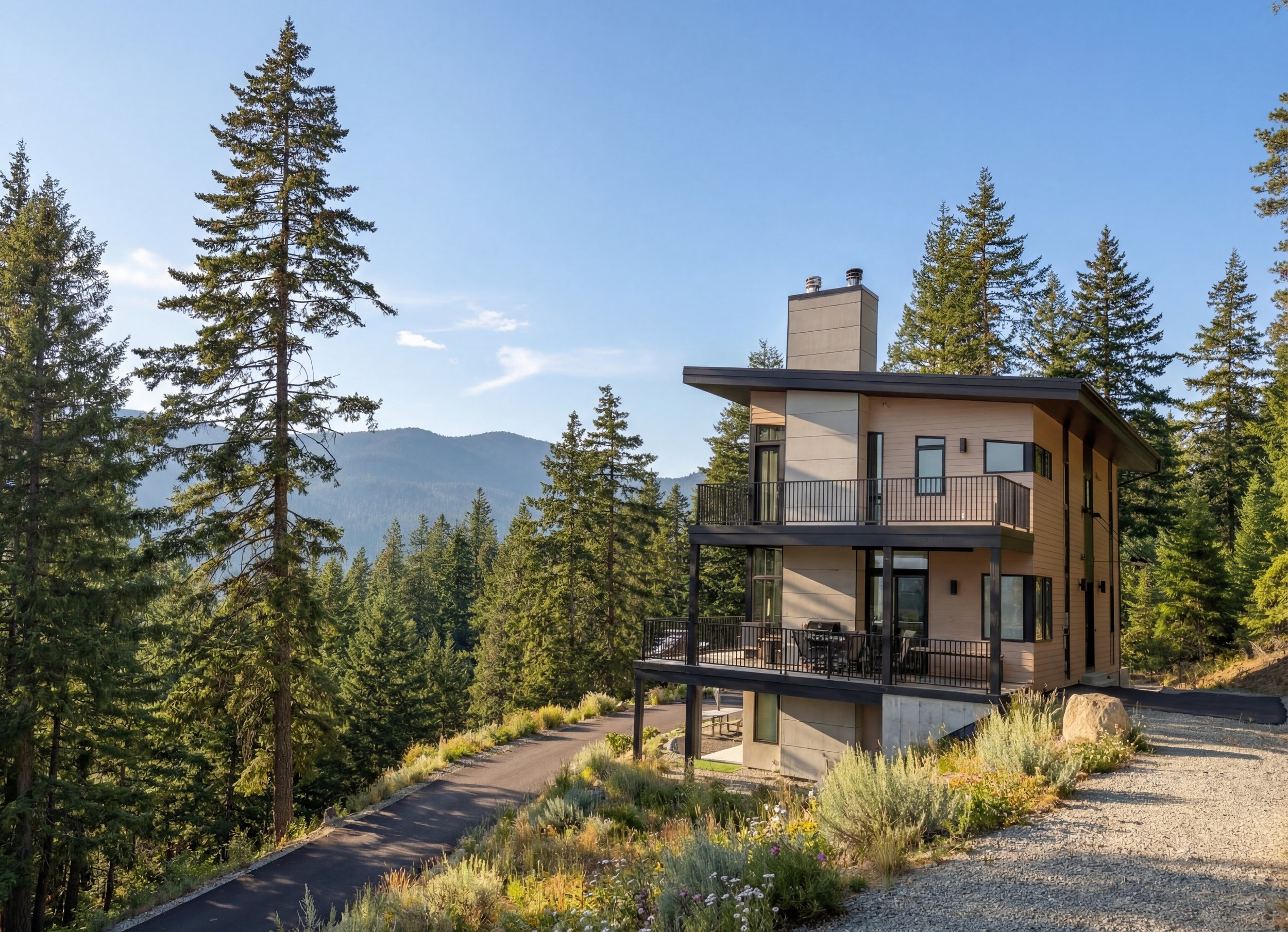 Cle Elum architecture — modern lake house near Lake Cle Elum in Ronald, Washington