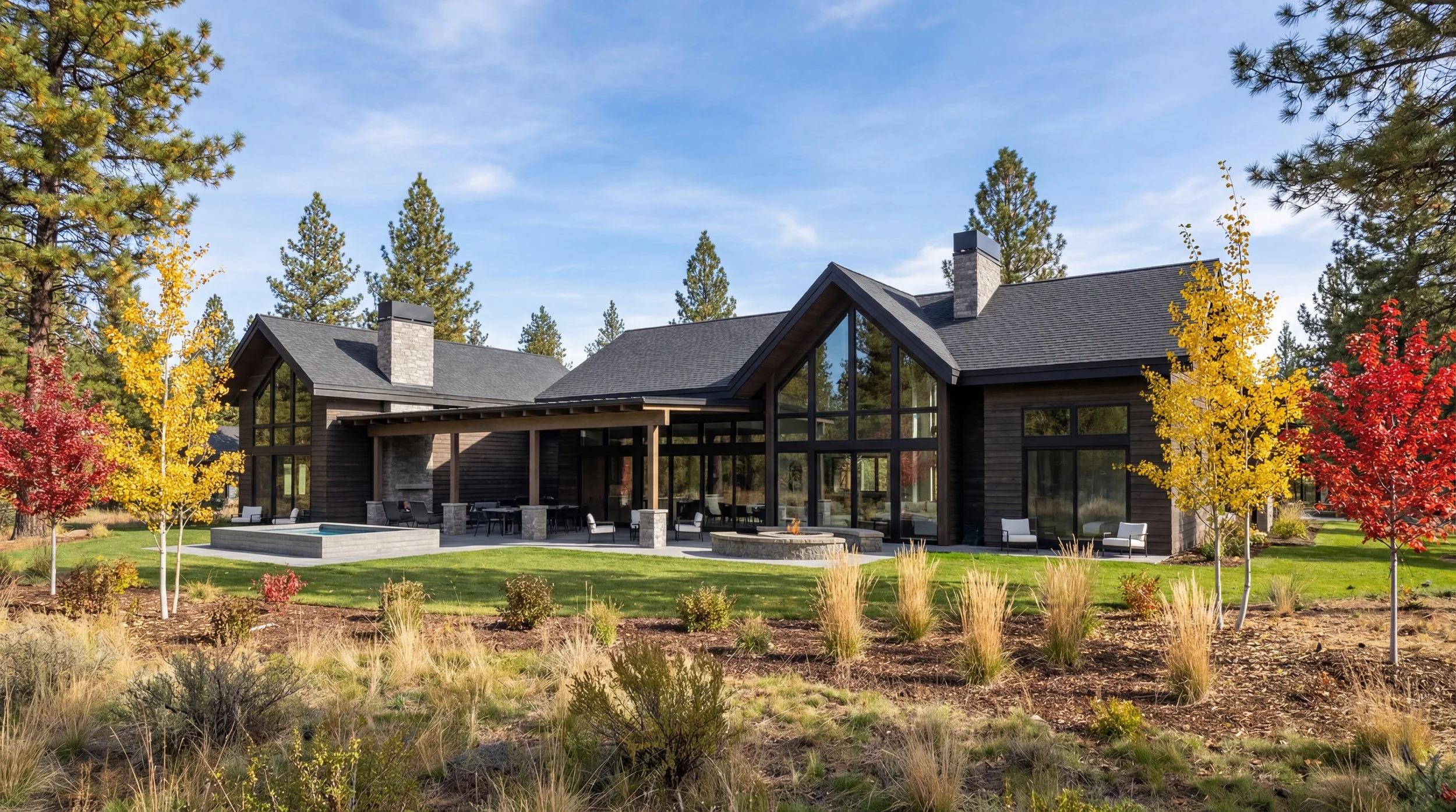 Suncadia architecture — contemporary house at Tumble Creek near Roslyn and Cle Elum